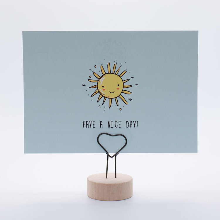 Wooden Heart Card Holder