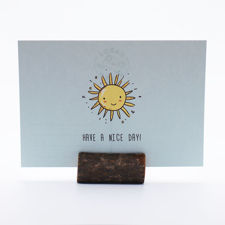 Rustic Wooden Rounded Card Holder