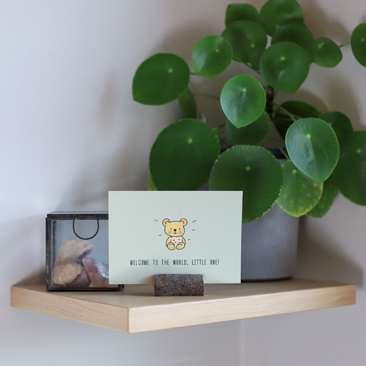 Rustic Wooden Rounded Card Holder