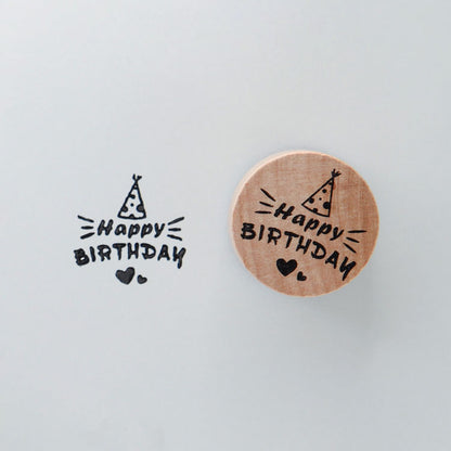 Party Hat and Hearts Stamp